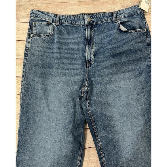 H&M Divided Jeans Womens 90’s High Waist Baggy Jeans Y2K Blue Medium Wash XXL - Picture 2 of 9